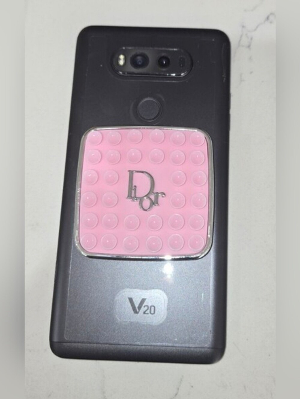 Pink Suction Phone Grip Accessory
